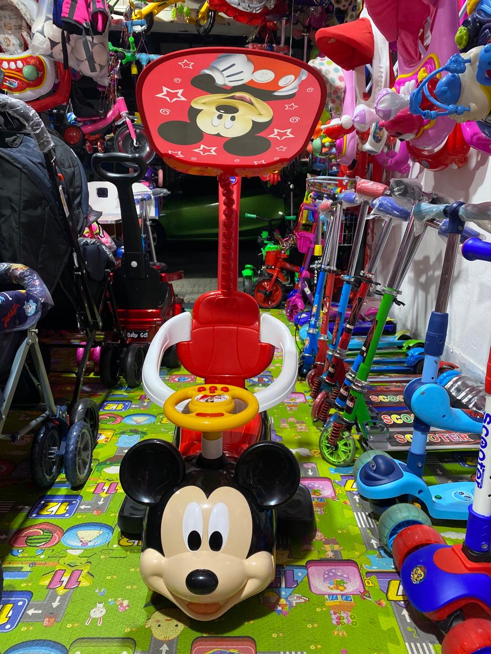 CARRO CON EMPUJADOR DISNEY MICKY